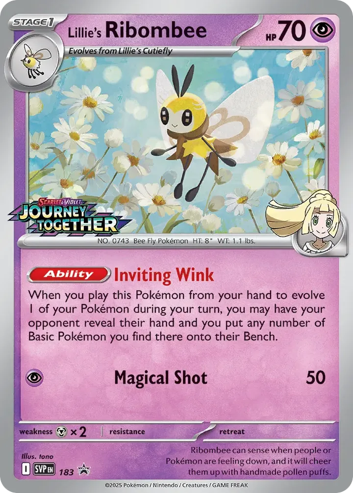 SVP Black Star Promos 英語版 Lillie's Ribombee 183 カード表面