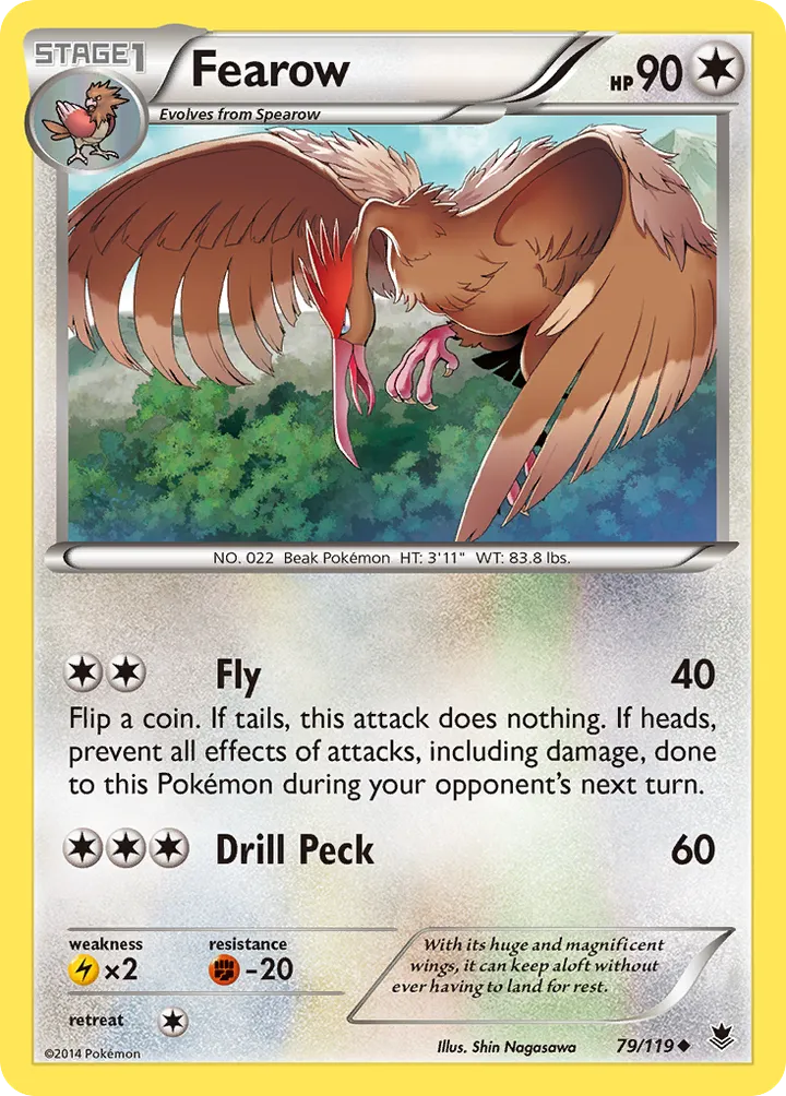 XY—Phantom Forces 영어판 Fearow 79 카드 앞면