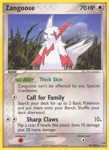 Zangoose 25 $1.15