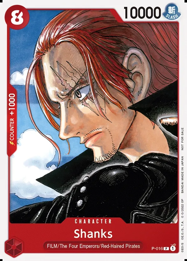 Promotion Cards 영어판 Shanks P-016 카드 앞면