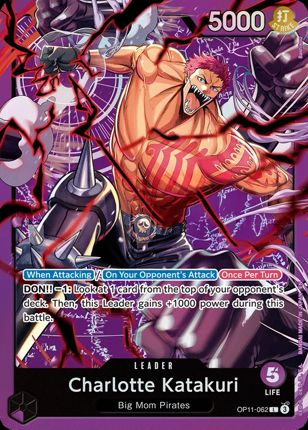 A Fist of Divine Speed 영어판 Charlotte Katakuri OP11-062 · 패럴렐 2 카드 앞면