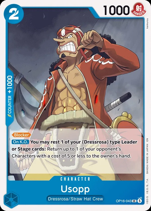 The Time of Battle 영어판 Usopp OP16-043 카드 앞면