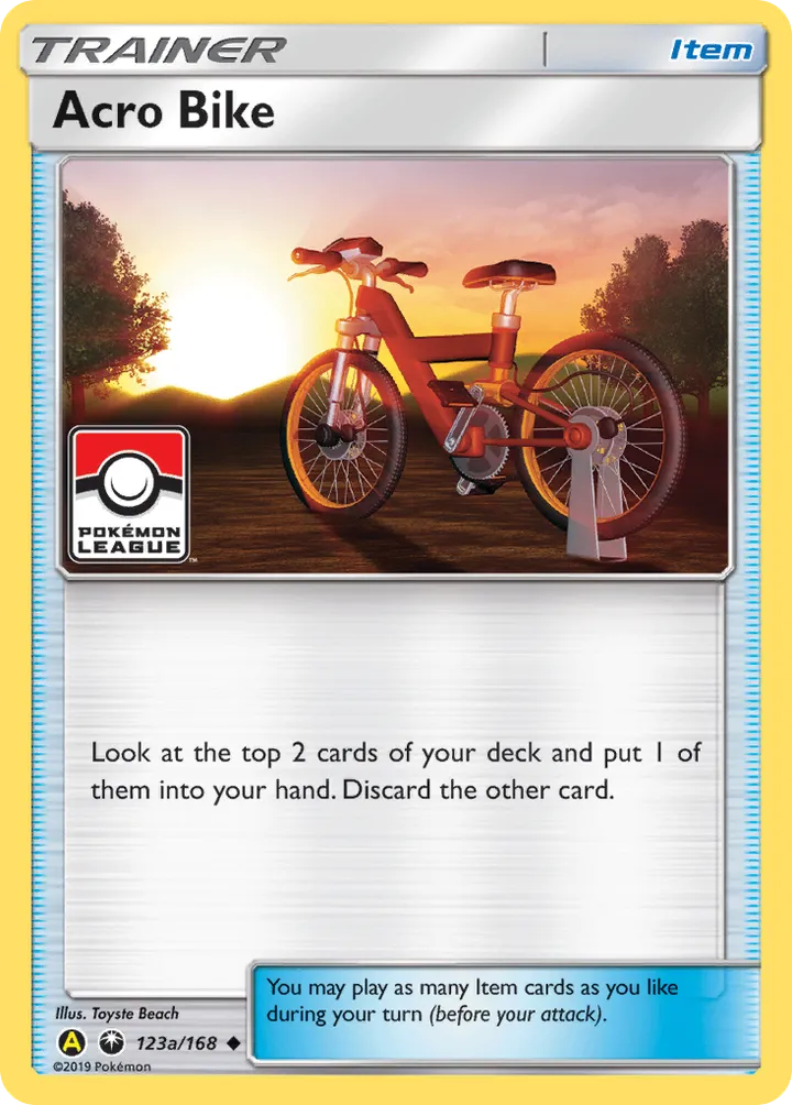 Sun & Moon—Celestial Storm 영어판 Acro Bike 123a 카드 앞면