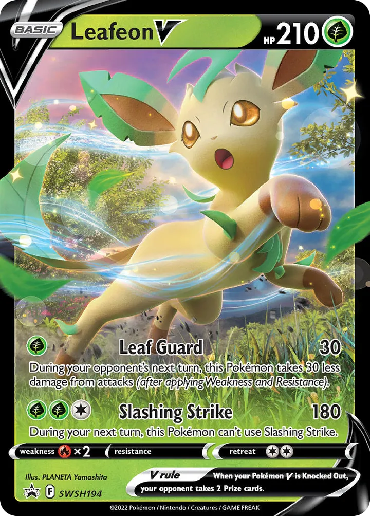 SWSH Black Star Promos 영어판 Leafeon V SWSH194 카드 앞면