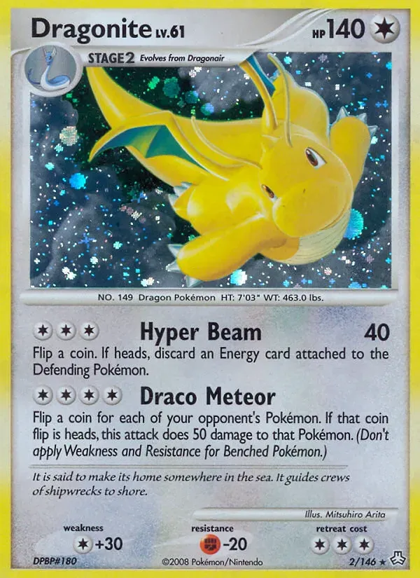 Diamond & Pearl—Legends Awakened 영어판 Dragonite 2 카드 앞면