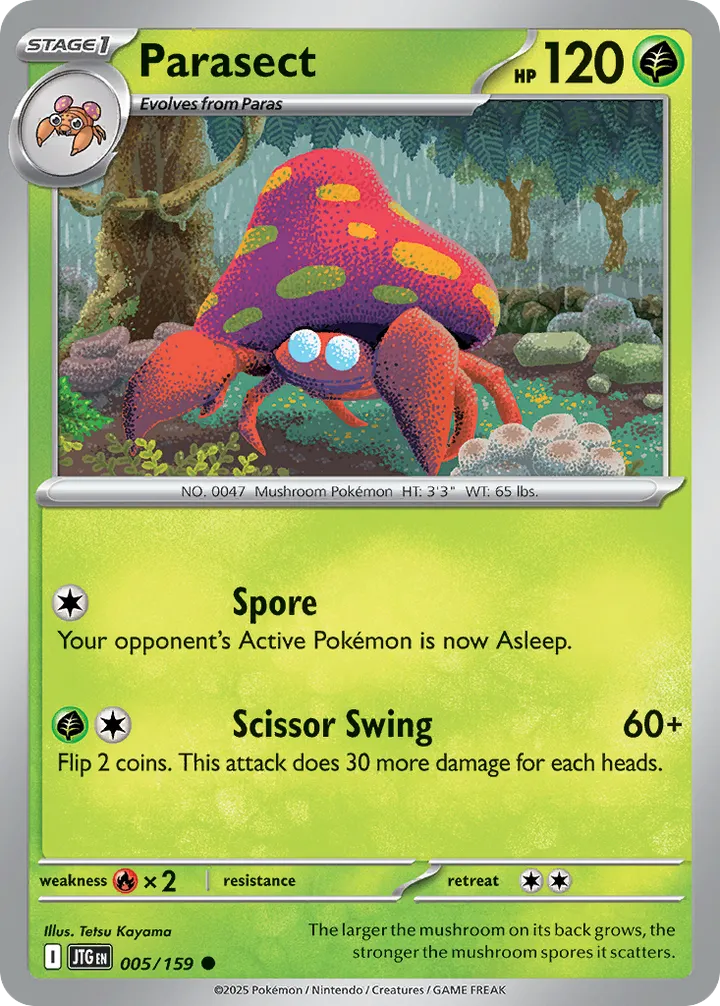 Front of Parasect 5, Scarlet & Violet—Journey Together English
