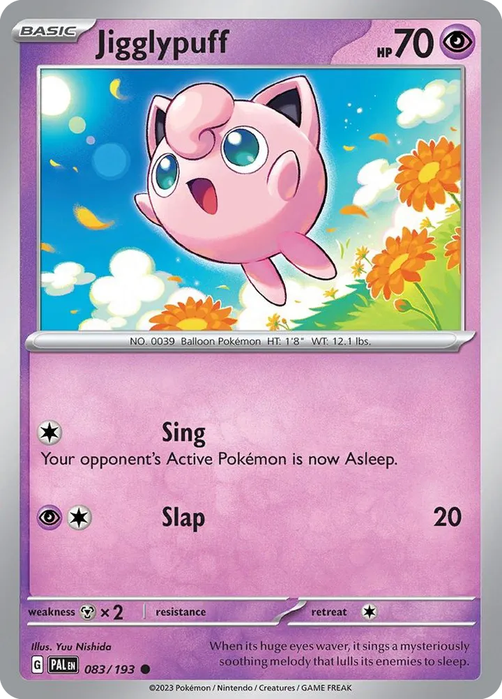 Scarlet & Violet—Paldea Evolved 英語版 Jigglypuff 83 カード表面