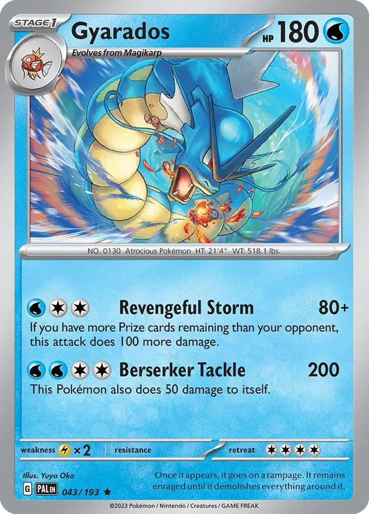 Scarlet & Violet—Paldea Evolved 英語版 Gyarados 43 カード表面