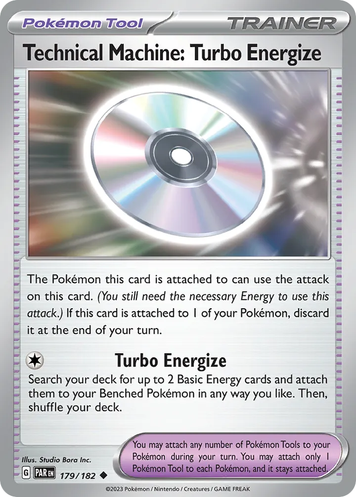 Scarlet & Violet—Paradox Rift 英語版 Technical Machine: Turbo Energize 179 カード表面