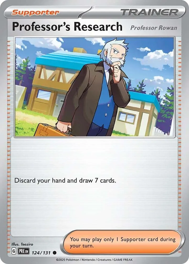 Scarlet & Violet—Prismatic Evolutions 英語版 Professor's Research [Professor Rowan] 124 カード表面