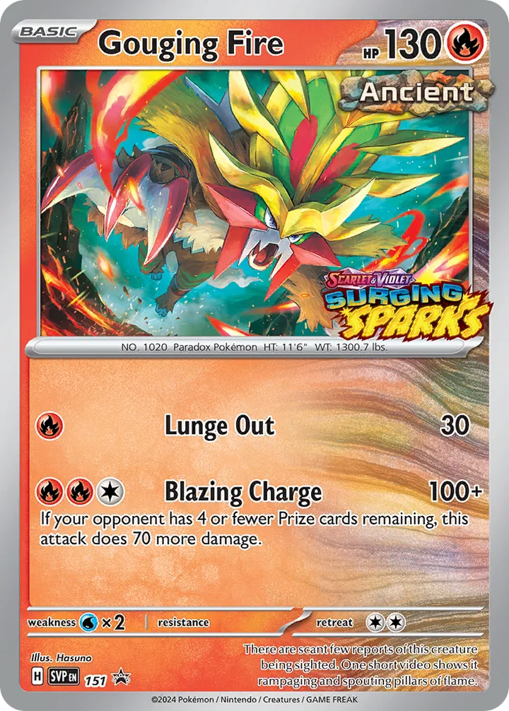 SVP Black Star Promos 영어판 Gouging Fire 151 카드 앞면