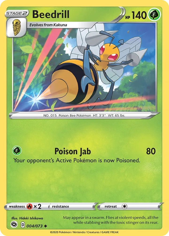 Champion's Path 영어판 Beedrill 4 카드 앞면