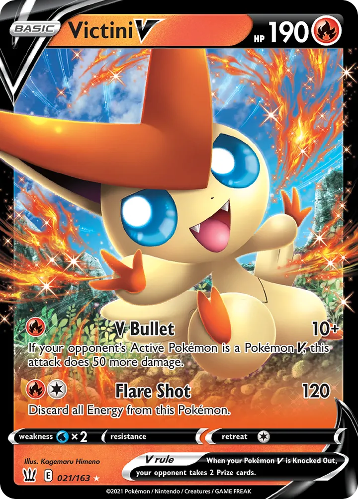 Sword & Shield—Battle Styles 英語版 Victini V 21 カード表面