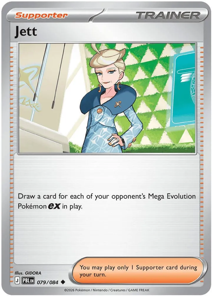 Front of Jett 79, Mega Evolution—Pitch Black English