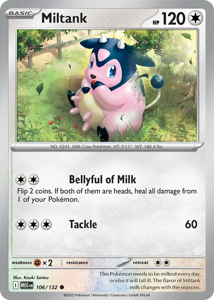 Mega Evolution 英語版 Miltank 106 カード表面
