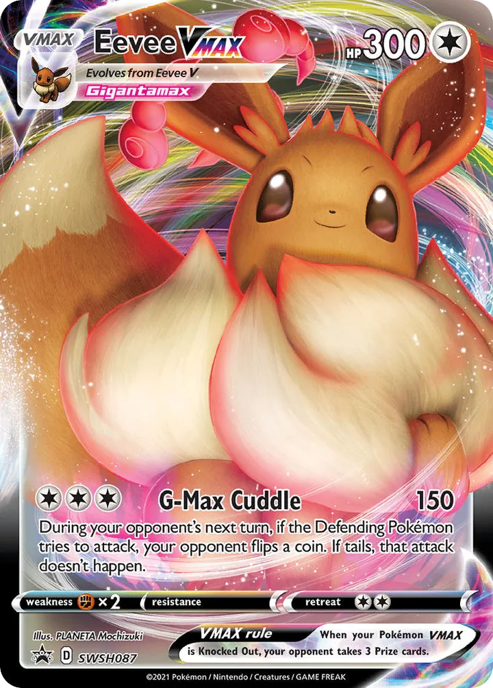 SWSH Black Star Promos 영어판 Eevee VMAX SWSH087 카드 앞면