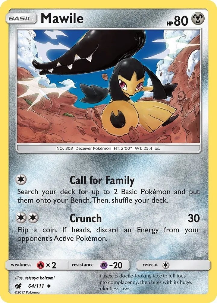 Sun & Moon—Crimson Invasion 영어판 Mawile 64 카드 앞면