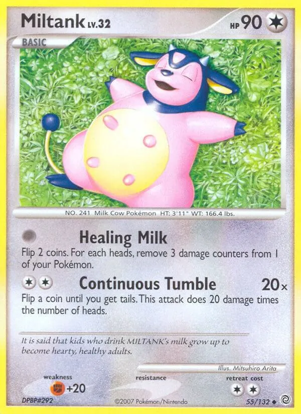 Diamond & Pearl—Secret Wonders 英語版 Miltank 55 カード表面