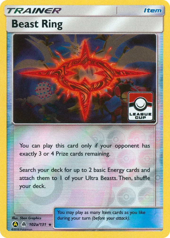 Sun & Moon—Forbidden Light 英語版 Beast Ring 102a カード表面