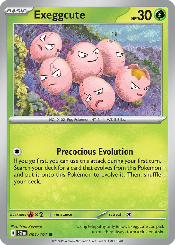 Scarlet & Violet—Surging Sparks 英語版 Exeggcute 1 カード表面