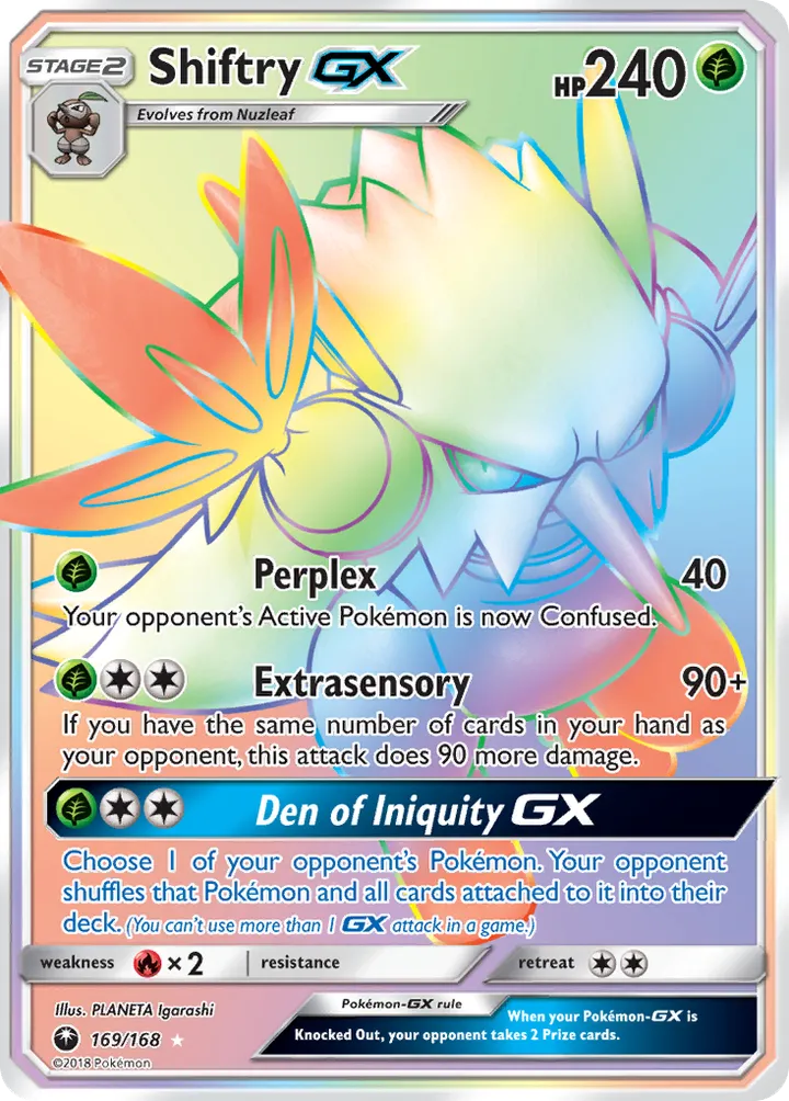 Sun & Moon—Celestial Storm 英語版 Shiftry-GX 169 カード表面