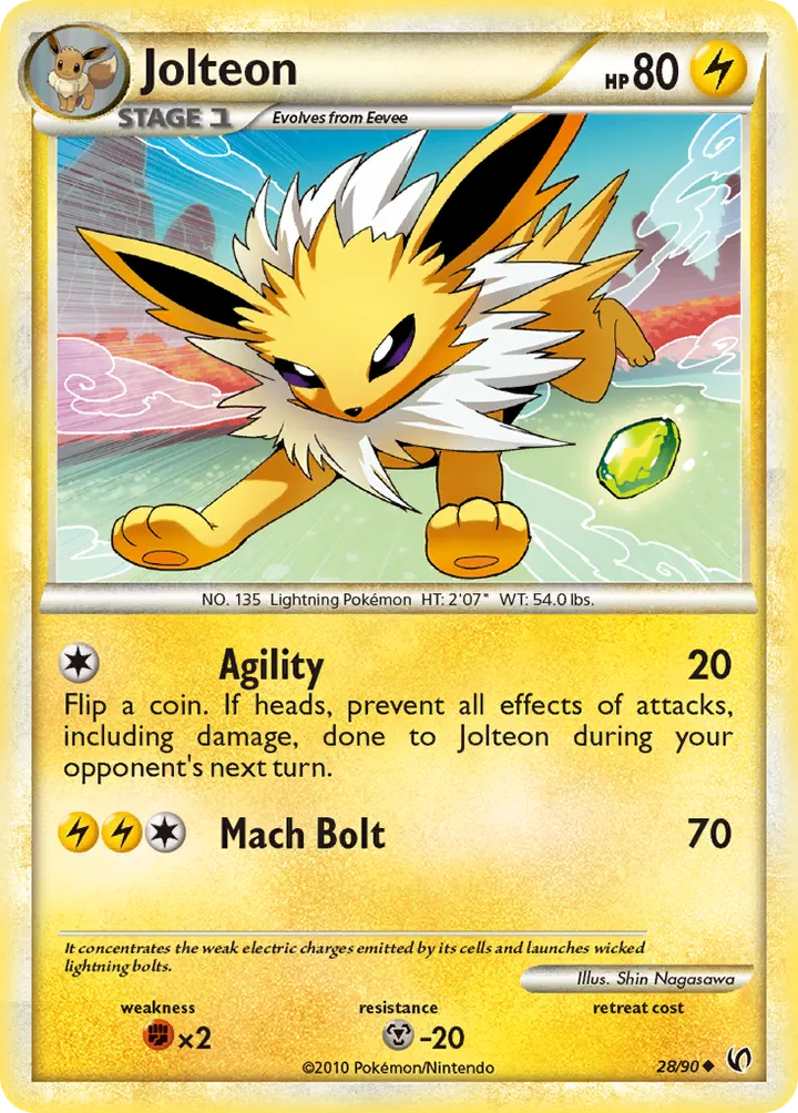 HS—Undaunted 英語版 Jolteon 28 カード表面