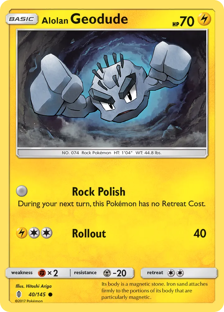 Sun & Moon—Guardians Rising 英語版 Alolan Geodude 40 カード表面
