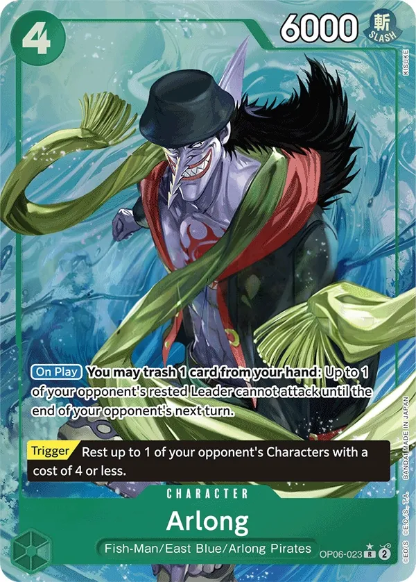 Wings of the Captain 영어판 Arlong OP06-023 · 패럴렐 4 카드 앞면