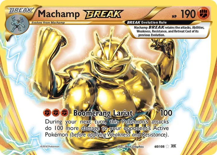 XY—Evolutions 英語版 Machamp BREAK 60 カード表面