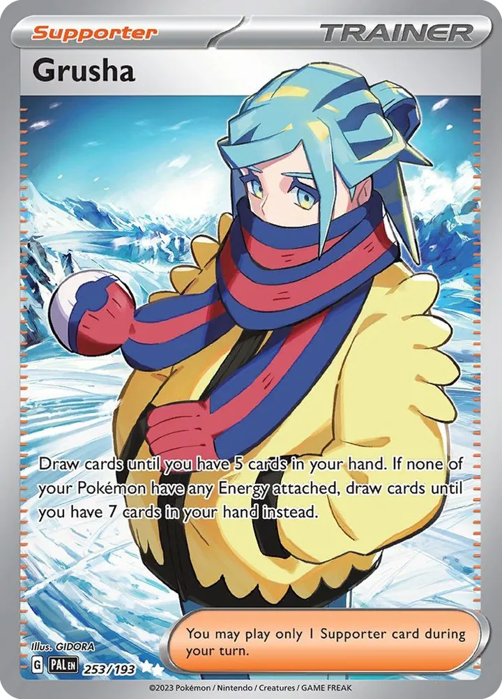 Scarlet & Violet—Paldea Evolved 영어판 Grusha 253 카드 앞면