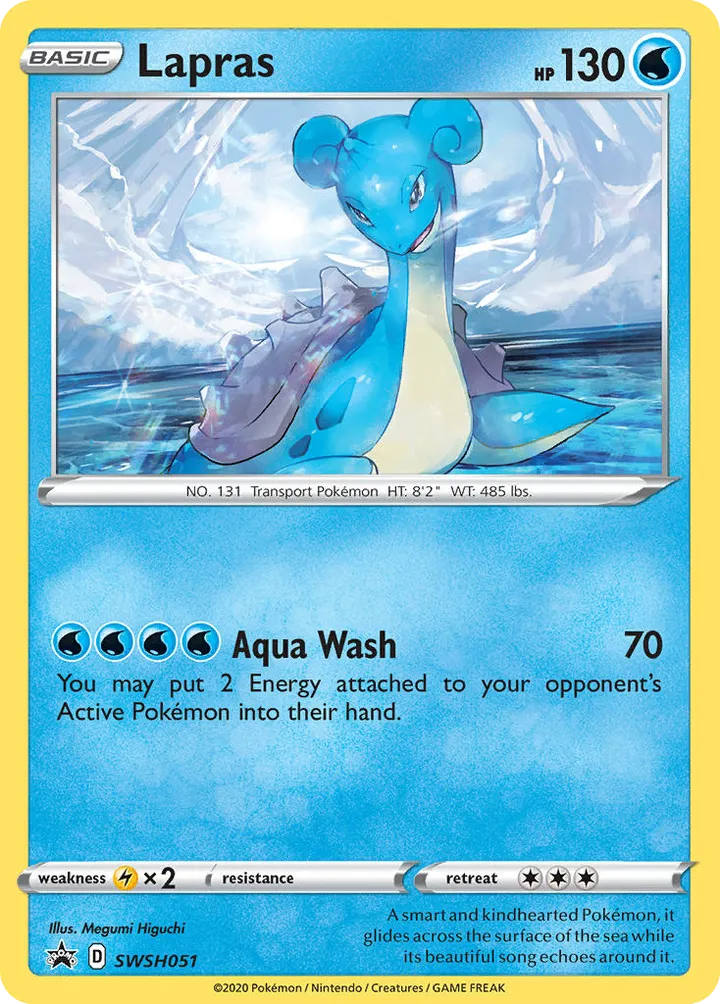 SWSH Black Star Promos 영어판 Lapras SWSH051 카드 앞면