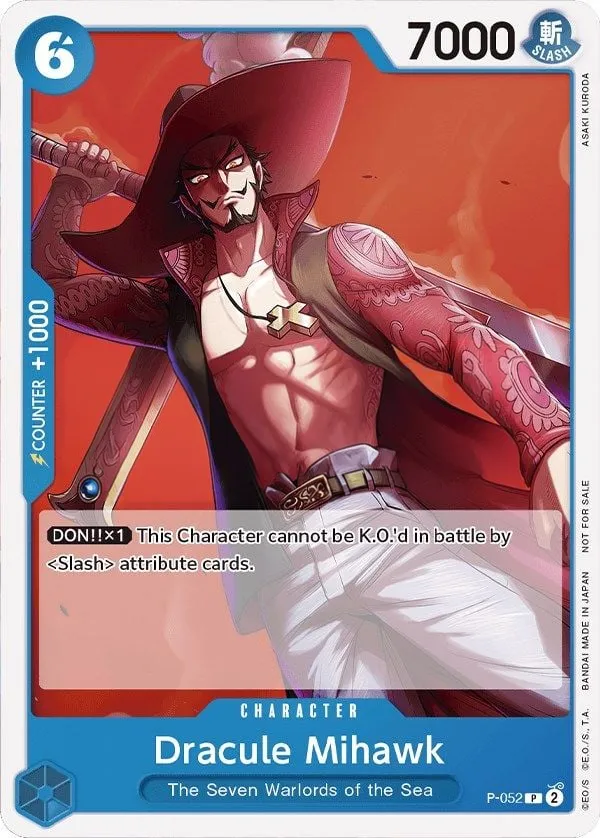 Promotion Cards 英語版 Dracule Mihawk P-052 カード表面