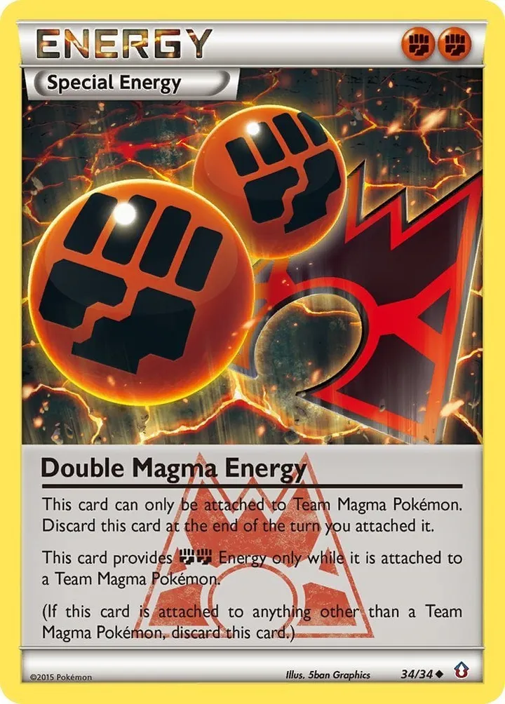 Double Crisis 英語版 Double Magma Energy 34 カード表面