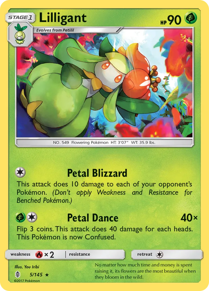 Sun & Moon—Guardians Rising 英語版 Lilligant 5 カード表面