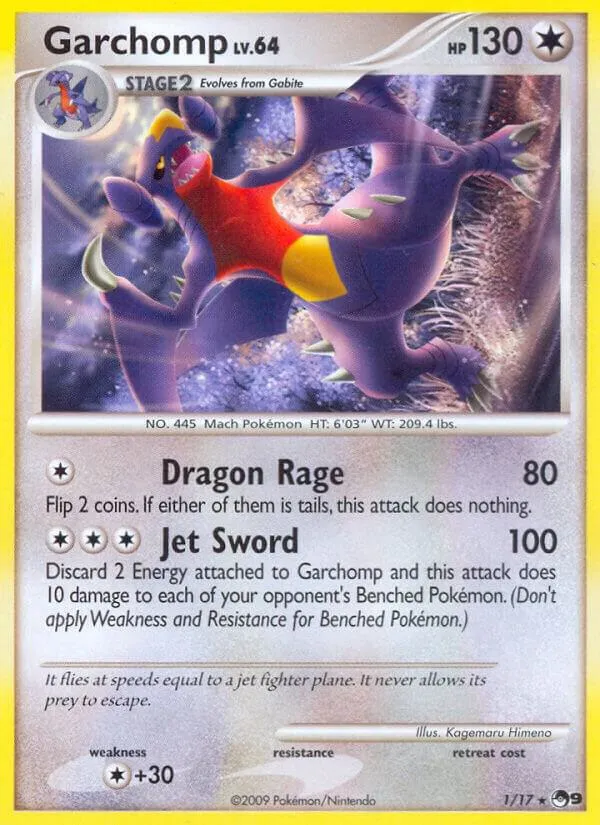 POP Series 9 영어판 Garchomp 1 카드 앞면