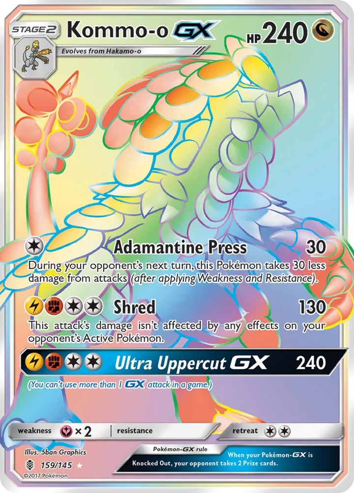 Sun & Moon—Guardians Rising 영어판 Kommo-o-GX 159 카드 앞면