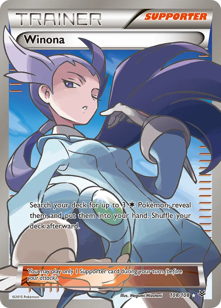 XY—Roaring Skies 영어판 Winona 108 카드 앞면