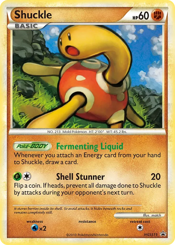 HGSS Black Star Promos 영어판 Shuckle HGSS15 카드 앞면