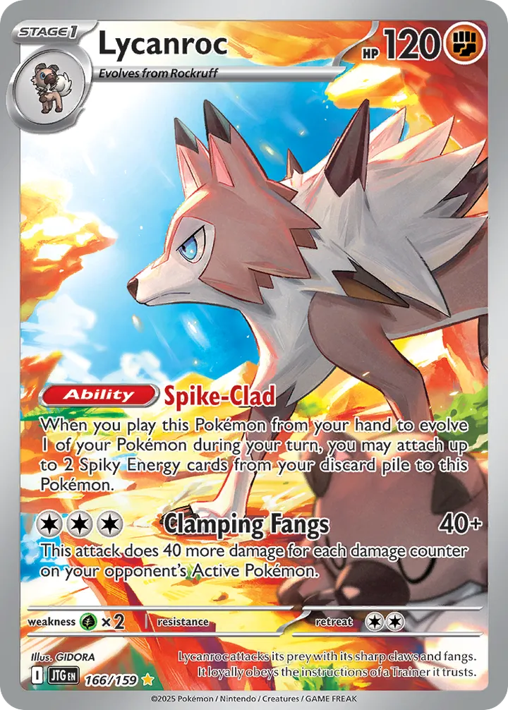 Scarlet & Violet—Journey Together 영어판 Lycanroc 166 카드 앞면