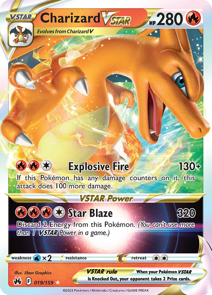 Crown Zenith 영어판 Charizard VSTAR 19 카드 앞면