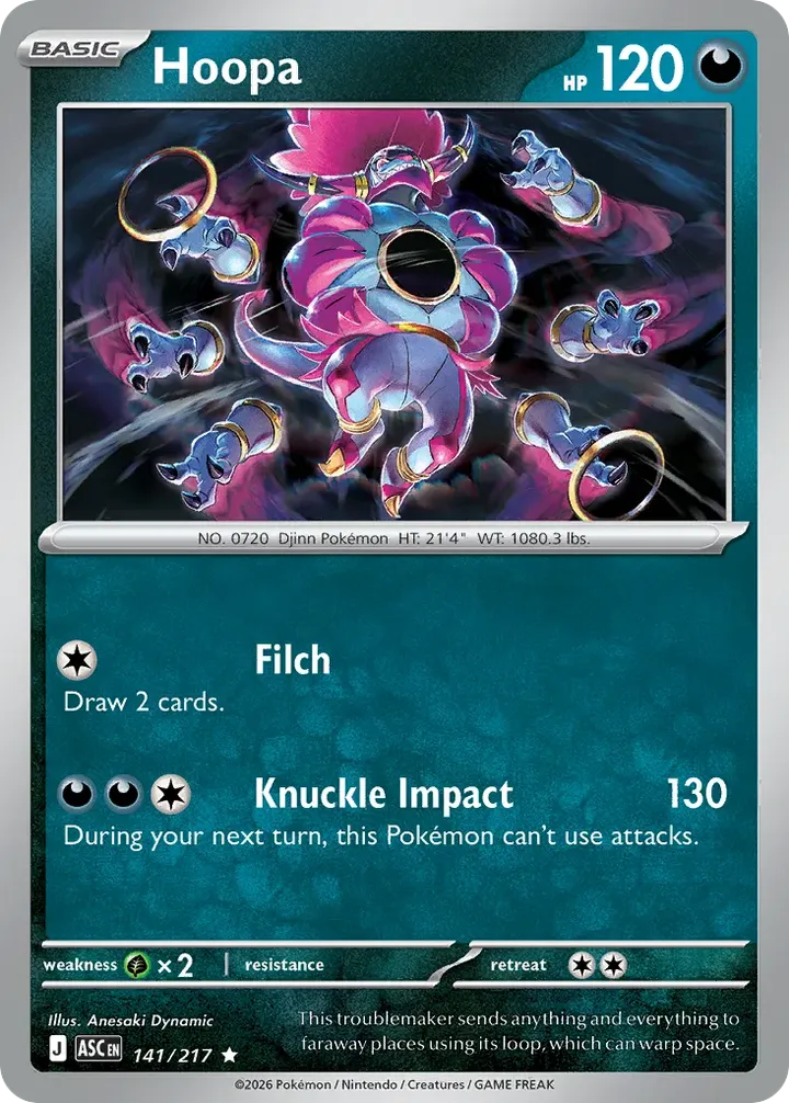 Mega Evolution—Ascended Heroes 영어판 Hoopa 141 카드 앞면