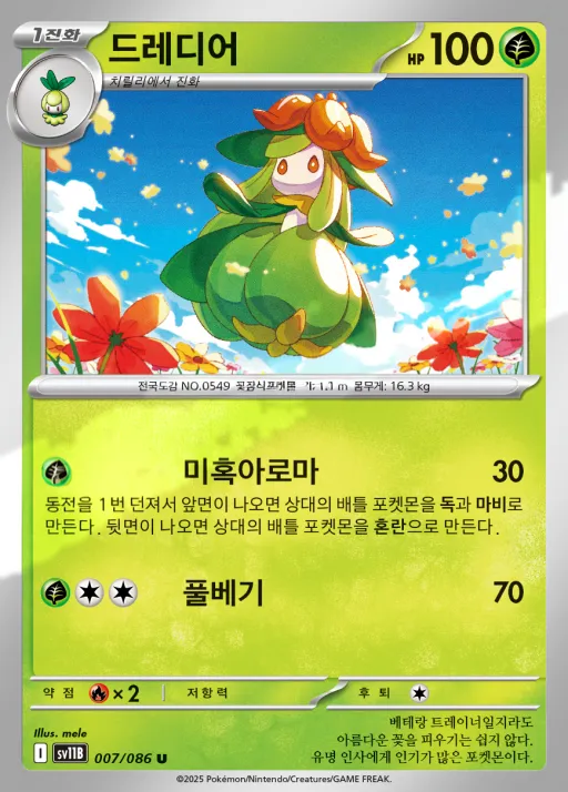 블랙볼트 韓国語版 드레디어 7 カード表面