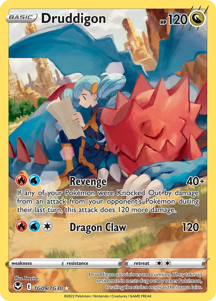 Sword & Shield—Silver Tempest 英語版 Druddigon TG09 カード表面