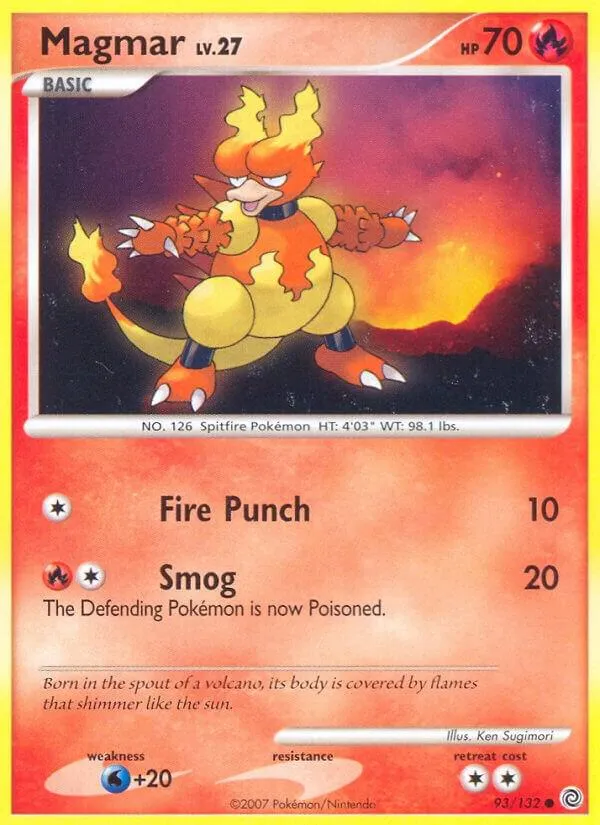 Front of Magmar 93, Diamond & Pearl—Secret Wonders English