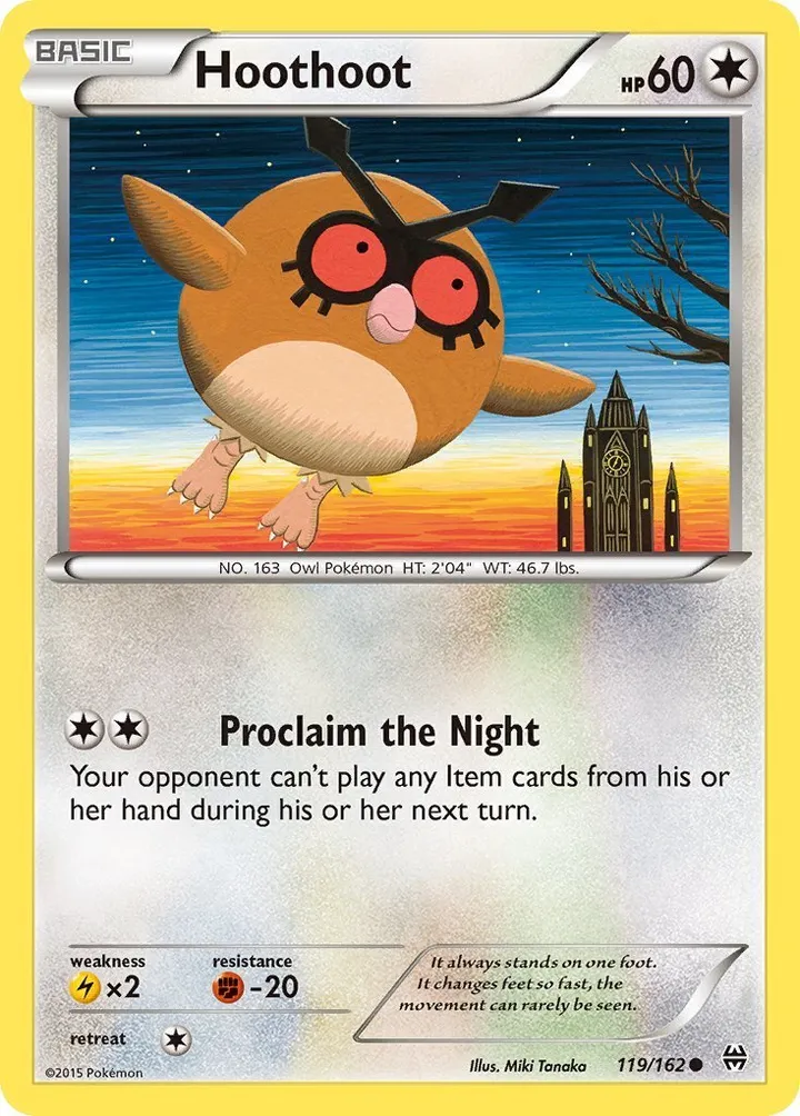 XY—BREAKthrough 英語版 Hoothoot 119 カード表面