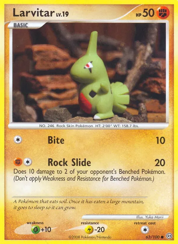 Diamond & Pearl—Stormfront 英語版 Larvitar 63 カード表面