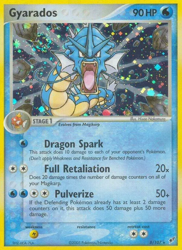 EX Deoxys 영어판 Gyarados 8 카드 앞면