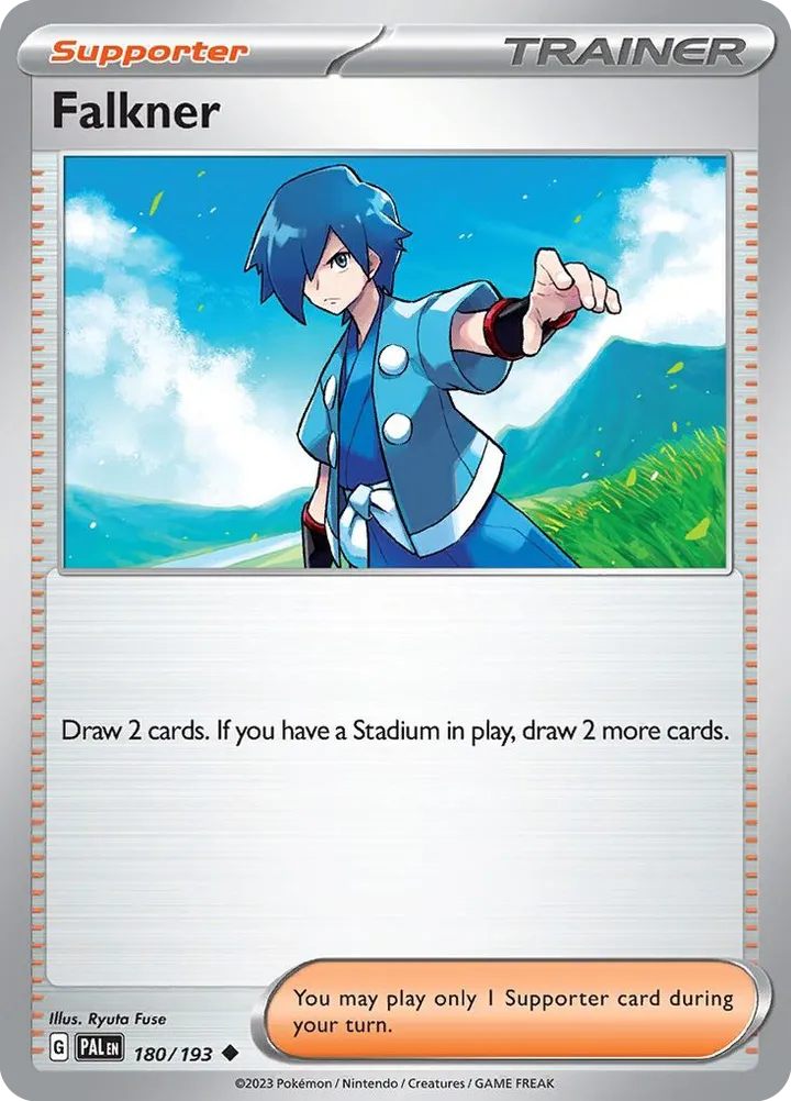 Scarlet & Violet—Paldea Evolved 영어판 Falkner 180 카드 앞면