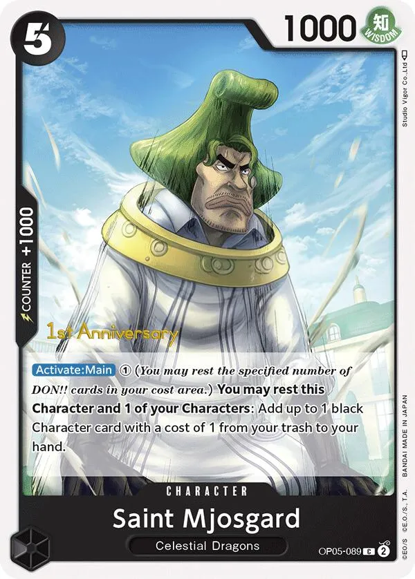 Awakening of the New Era 英語版 Saint Mjosgard OP05-089 · 記念大会 カード表面