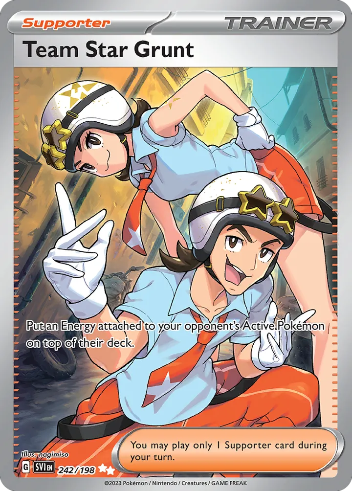 Scarlet & Violet 영어판 Team Star Grunt 242 카드 앞면